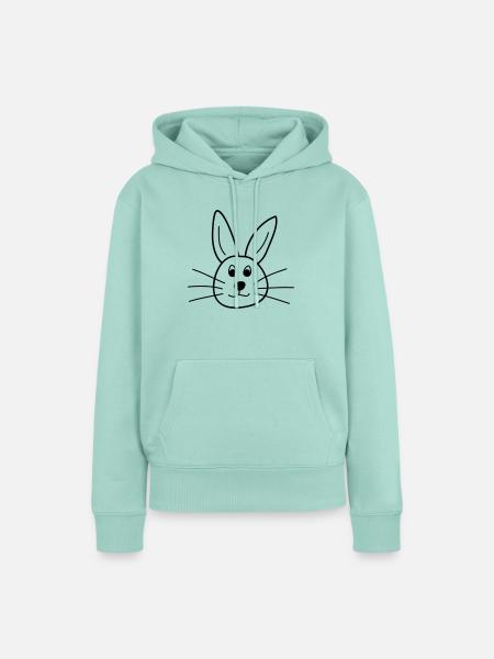 Hase - Frauen Premium Bio Hoodie - Mint 