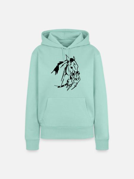 Westernpferd - Frauen Premium Bio Hoodie - Mint