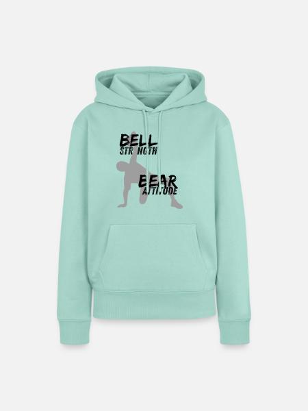 Bell Strength BEAR Attitude - Frauen Premium Bio Hoodie - Mint