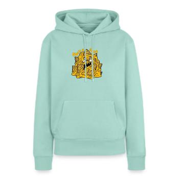 Nacho Blob - Frauen Premium Bio Hoodie - Mint  - Vorne - Julia (174cm)