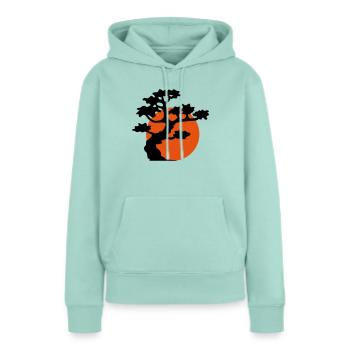 sonne abend mond nacht baum dekoration cool gaertn - Frauen Premium Bio Hoodie - Mint  - Vorne - Julia (174cm)