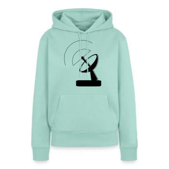 Aérien - Sweat à capuche Premium bio Femme - menthe  - Devant - Julia (174cm)
