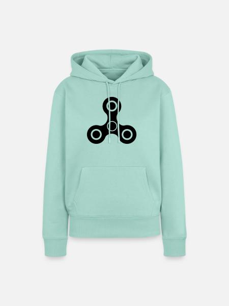 fidget spinner - Frauen Premium Bio Hoodie - Mint