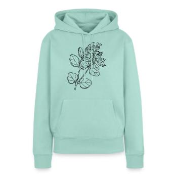 Macfarlane clock - Sweat à capuche Premium bio Femme - menthe  - Devant - Julia (174cm)
