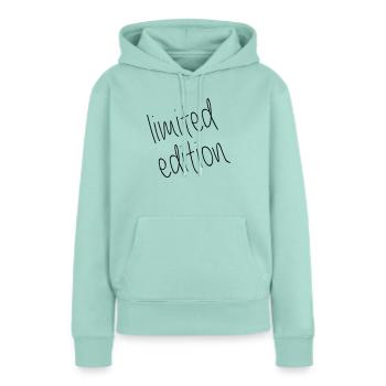 Limited Edition - Frauen Premium Bio Hoodie - Mint  - Vorne - Julia (174cm)