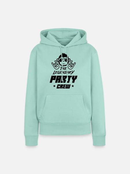 party crew legendary monkey - Frauen Premium Bio Hoodie - Mint 