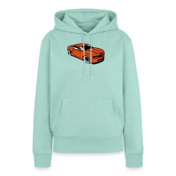 Voiture de sport camaro - Sweat à capuche Premium bio Femme - menthe  - Devant - Julia (174cm)