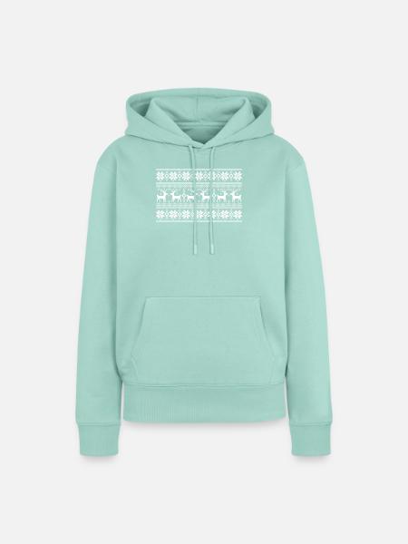 Frohe Weihnachten Muster 1 - Frauen Premium Bio Hoodie - Mint