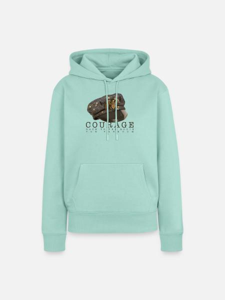 COURAGE FOR FREEDOM - Frauen Premium Bio Hoodie - Mint 