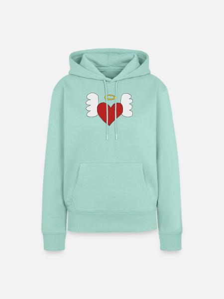 herz mit flügeln - Frauen Premium Bio Hoodie - Mint
