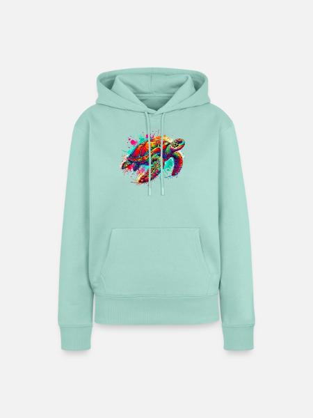 Schildkröte - Frauen Premium Bio Hoodie - Mint