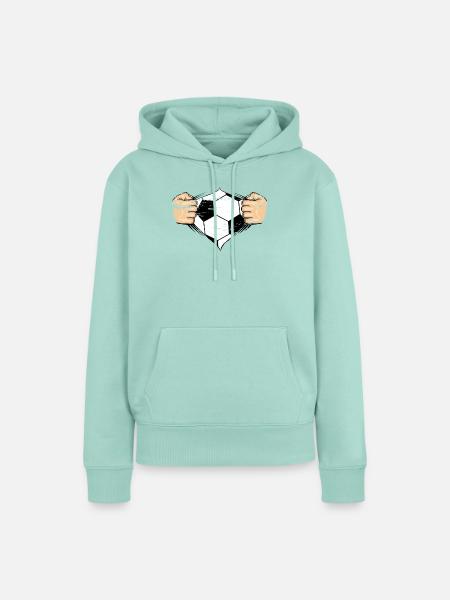 Fussball Design used - Frauen Premium Bio Hoodie - Mint
