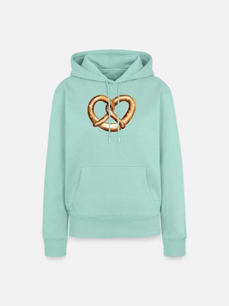 Herzförmige Brezel - Frauen Premium Bio Hoodie - Mint 