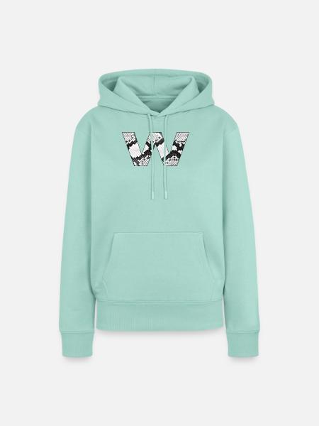 Snake Skin Buchstabe w - Frauen Premium Bio Hoodie - Mint