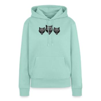 Wolf Team Rudel - Frauen Premium Bio Hoodie - Mint  - Vorne - Julia (174cm)