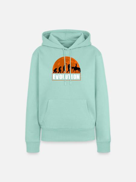 Evolution des Menschen Reitkunst - Frauen Premium Bio Hoodie - Mint