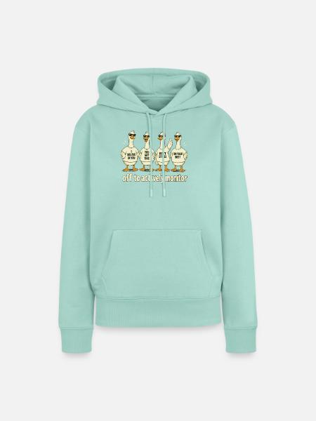 Off To Actively Monitor Design - Frauen Premium Bio Hoodie - Mint