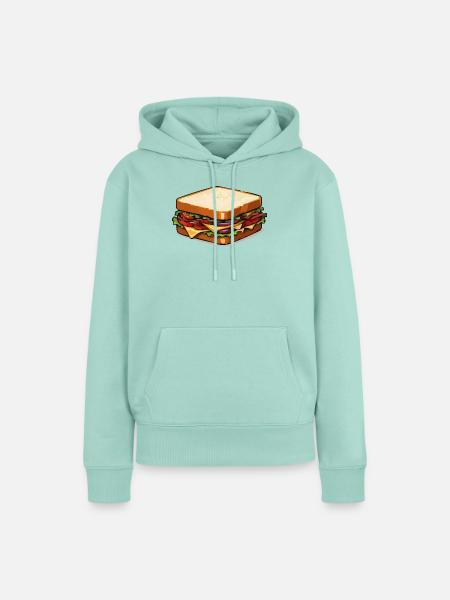 Käse-Sandwich Pop-Art - Frauen Premium Bio Hoodie - Mint