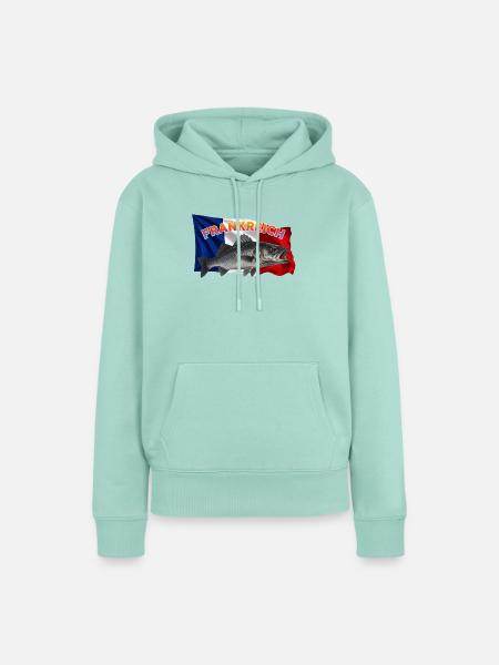 Wolfsbarsch Angeln Frankreich - Frauen Premium Bio Hoodie - Mint