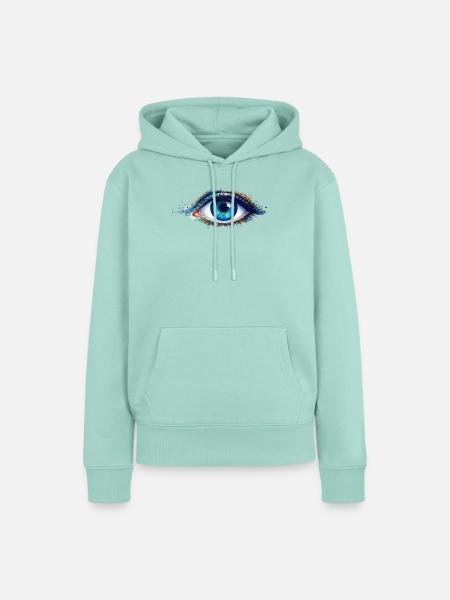 Blaues Auge Farbenspiel - Frauen Premium Bio Hoodie - Mint 