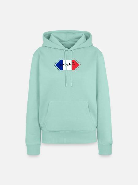 Französische Flagge Handschrift - Frauen Premium Bio Hoodie - Mint