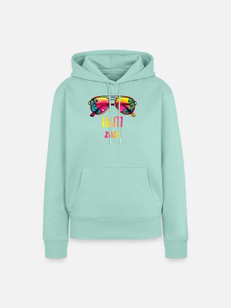 Haiti 2026 Tropische Sonnenbrille - Frauen Premium Bio Hoodie - Mint 