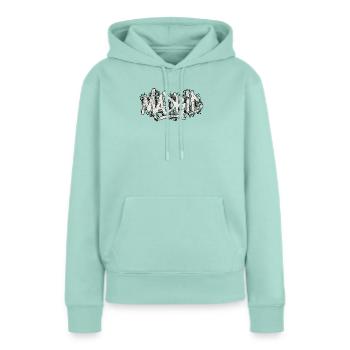 Madrid Graffiti Hip Hop - Sweat à capuche Premium bio Femme - menthe  - Devant - Julia (174cm)