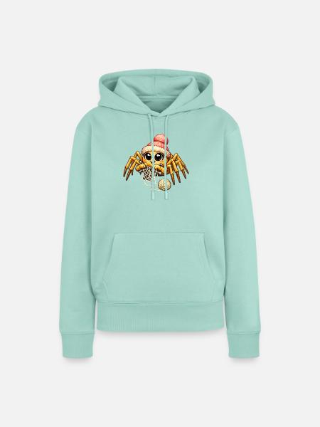 Spinne strickt - Frauen Premium Bio Hoodie - Mint 