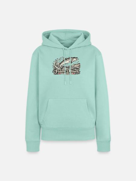 Fischerei Denmark: Meer und Freiheit - Frauen Premium Bio Hoodie - Mint
