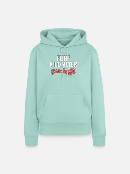 Erster Fünf Kilometer Lauf Geschenkidee - Frauen Premium Bio Hoodie - Mint