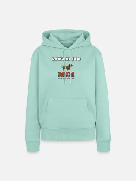 Wursthund-Mama lange Liebe - Frauen Premium Bio Hoodie - Mint