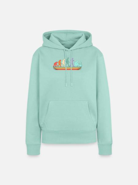 Evolution zum IT-Mitarbeiter - Frauen Premium Bio Hoodie - Mint