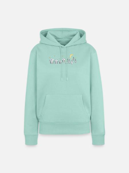 Dorf im Lichterglanz zum Advent - Frauen Premium Bio Hoodie - Mint