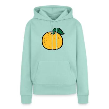 orange - Sweat à capuche Premium bio Femme - menthe  - Devant - Julia (174cm)
