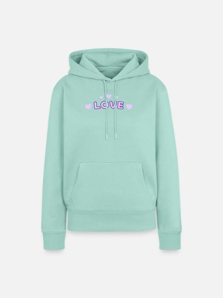 Liebe Purple Heart Tippfehler - Frauen Premium Bio Hoodie - Mint