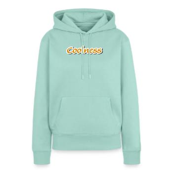 Allégation de fraîcheur Vectorgraphic - Sweat à capuche Premium bio Femme - menthe  - Devant - Julia (174cm)