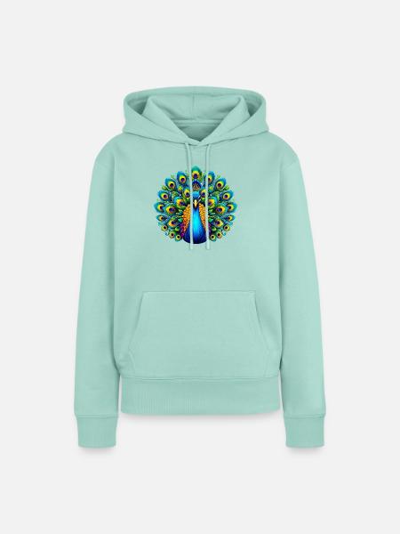 Pfau - Frauen Premium Bio Hoodie - Mint 