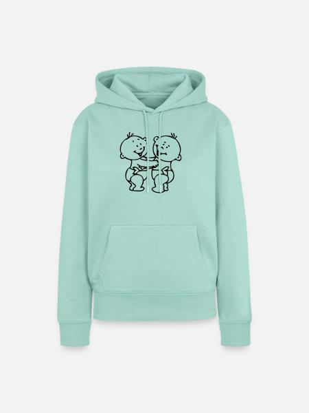 twin boys © - Frauen Premium Bio Hoodie - Mint