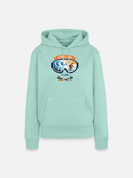 Apres Ski Team Comic Design - Frauen Premium Bio Hoodie - Mint 
