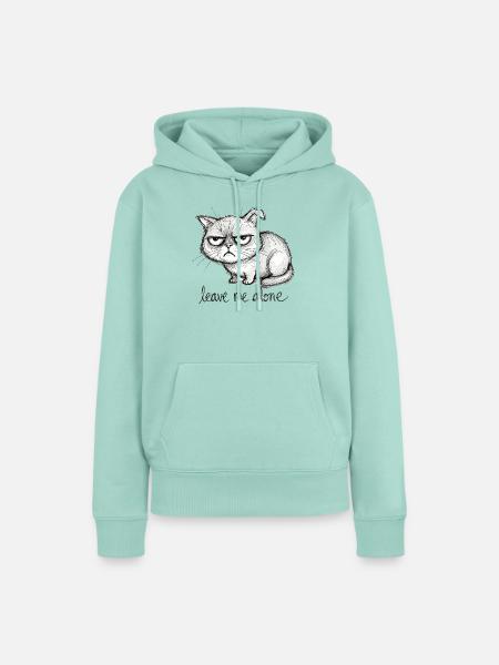 Kritzel Kater - Frauen Premium Bio Hoodie - Mint