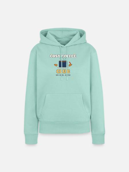 Cosy Coffee Club Logo Tee - Frauen Premium Bio Hoodie - Mint 