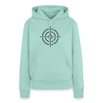 Fadenkreuz - Frauen Premium Bio Hoodie - Mint  - Vorne - Julia (174cm)