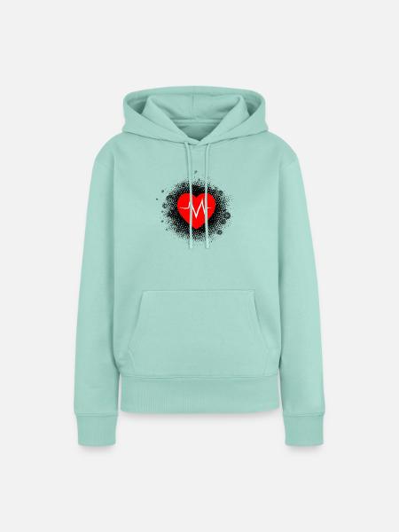 Heart music - Frauen Premium Bio Hoodie - Mint 