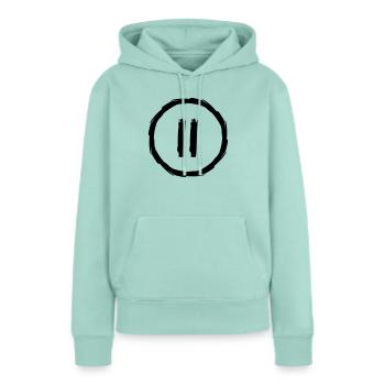 pause taste zahl 2 play musik buttons kreise ringe - Frauen Premium Bio Hoodie - Mint  - Vorne - Julia (174cm)