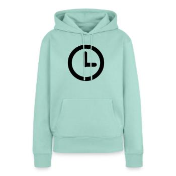 uhr - Frauen Premium Bio Hoodie - Mint  - Vorne - Julia (174cm)