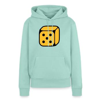 Dé Avec Numéro 5 (Cinq / 2C) - Sweat à capuche Premium bio Femme - menthe  - Devant - Julia (174cm)