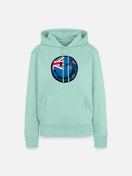 Smiley New Zealand - Frauen Premium Bio Hoodie - Mint