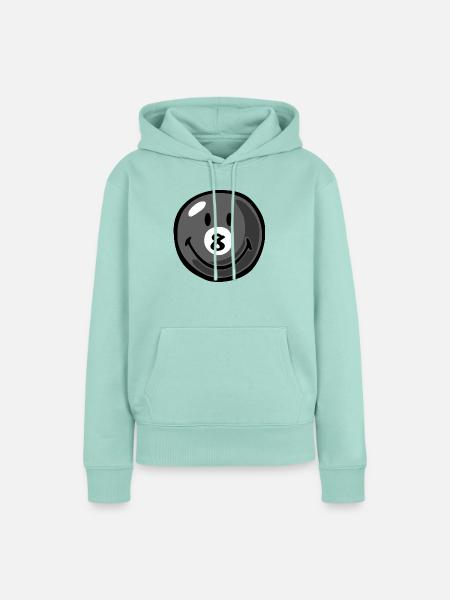 Smiley Pool Ball 8 - Frauen Premium Bio Hoodie - Mint