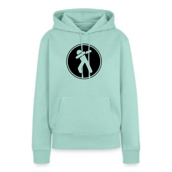 dabbing man icon - Frauen Premium Bio Hoodie - Mint  - Vorne - Julia (174cm)