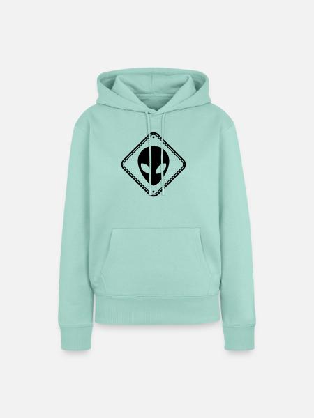Warnung Alien Hinweis - Frauen Premium Bio Hoodie - Mint
